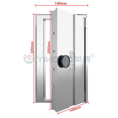 H2250*W1450mm 반 절단 현대 은행 금고 문 3 잠금 연결 YB/VC-2