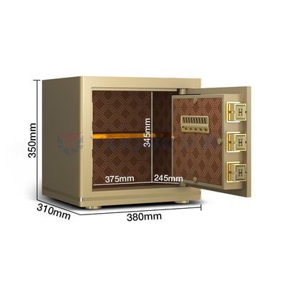 사무실 지문 잠금 안전 상자 고체 강철 OEM 색 H350mm