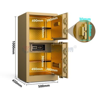 지문 디지털 잠금 홈 안전 안전 상자 H1000mm 금 YB/RS-100D