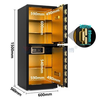 바이오메트릭 지문 잠금 럭셔리 홈 세이프 안티 도둑질 120kg YB/RS-150D