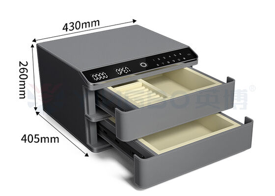 안전 가죽 덮인 보석 안전 상자 자동 오픈 이중 계층