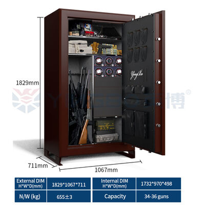 견고한 강철 총 및 문서 안전 Anti-Pry Security Weapen 캐비닛